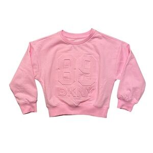 Girls Pink raised DKNY logo sweater Size5